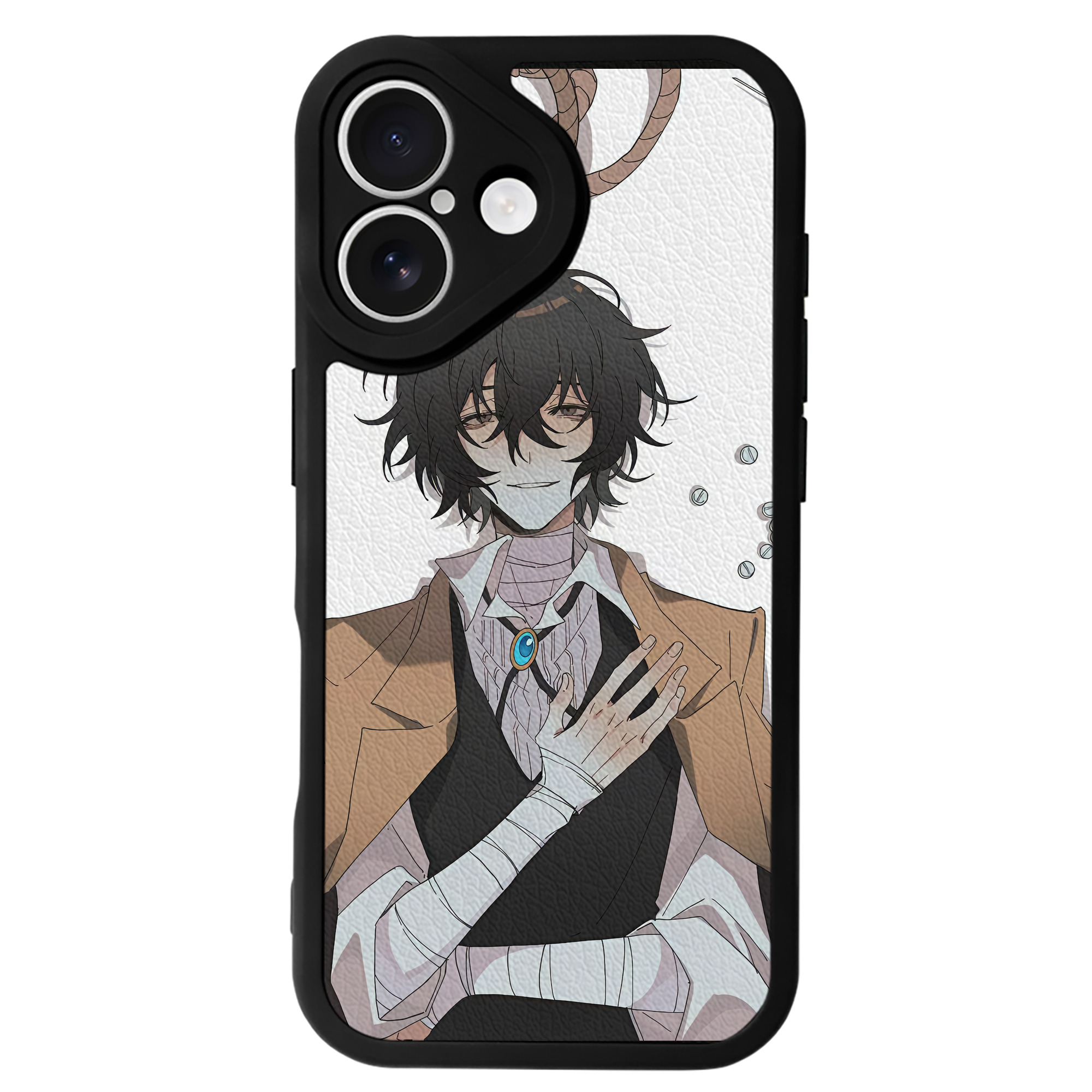 （画像用） 文豪ストレイドッグス Bungo Stray Dogs 【iPhone 16シリーズ対応】シリコンスマホケース（レザー調） 材質：シリコン
